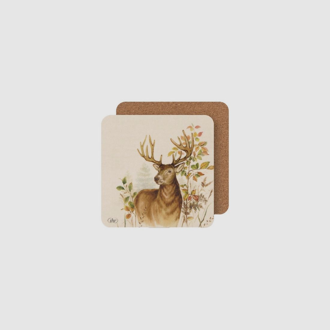 Coasters with deer motif