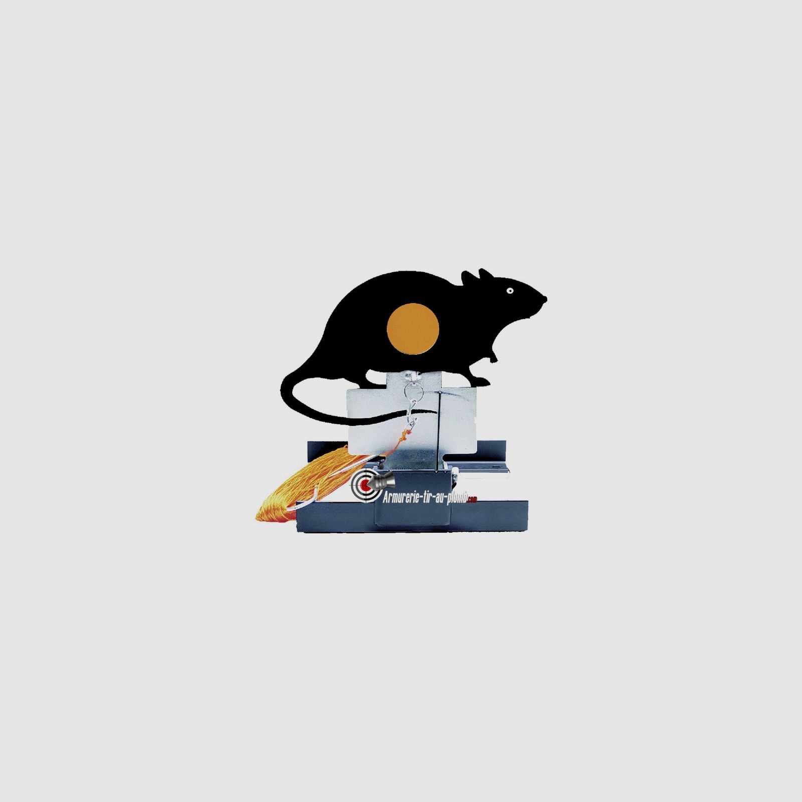 Kippbare Metallzielscheibe - Ratte, Bild 1 von 2