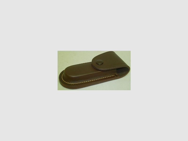 Leather case brown for folding knife - 12 cm handle length