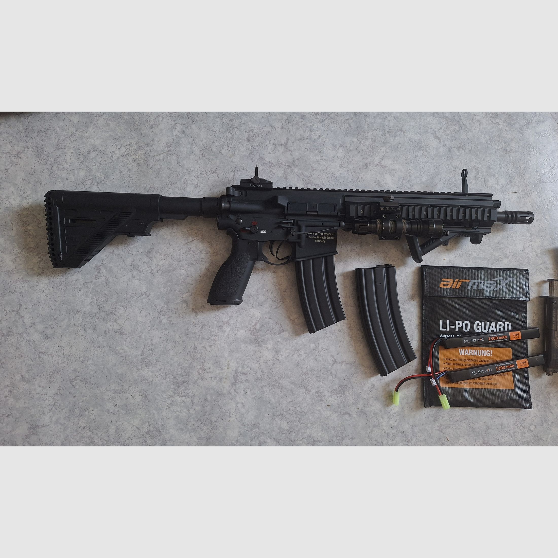 Airsoft HK 416 A5 S-AEG mit viel Zubehör 