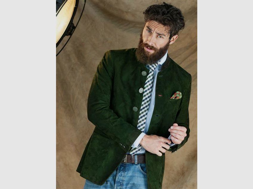 Giacca in pelle Meindl Amadeus in verde scuro