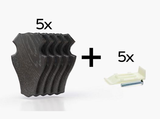 5x Roe Deer Board Oak 1 22x13 dark