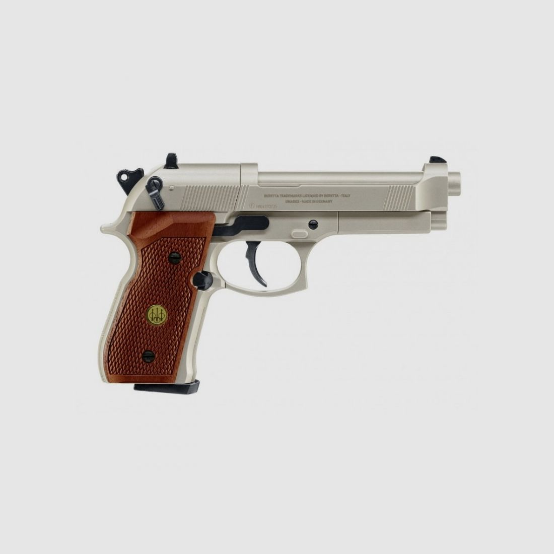 Pistole Beretta M 92 FS CO2 Kal. 4,5mm Nickel-Holz, Bild 3 von 3