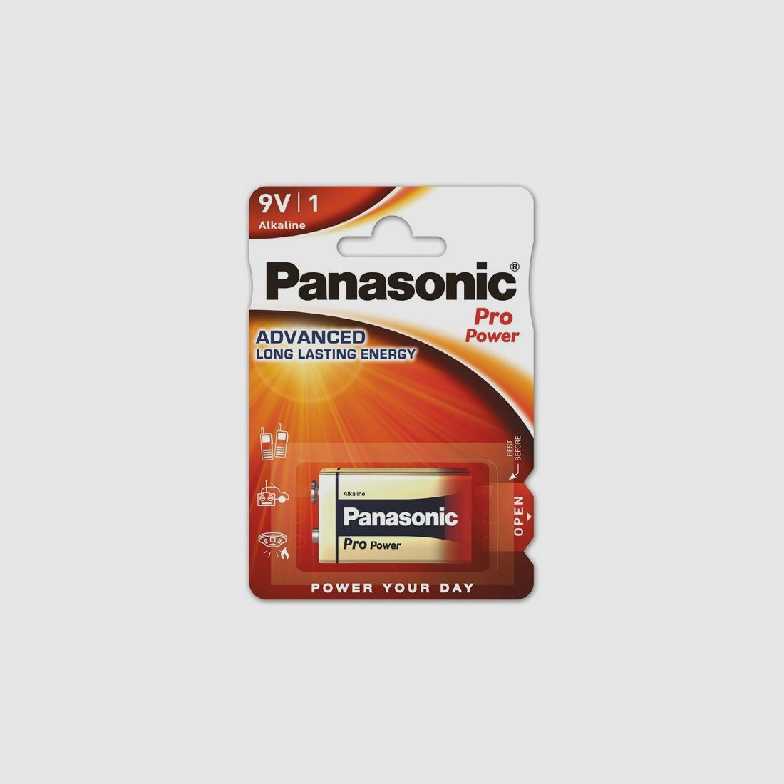 PANASONIC 9 Volt Block Batterie - ideal für ESP Elektroschocker