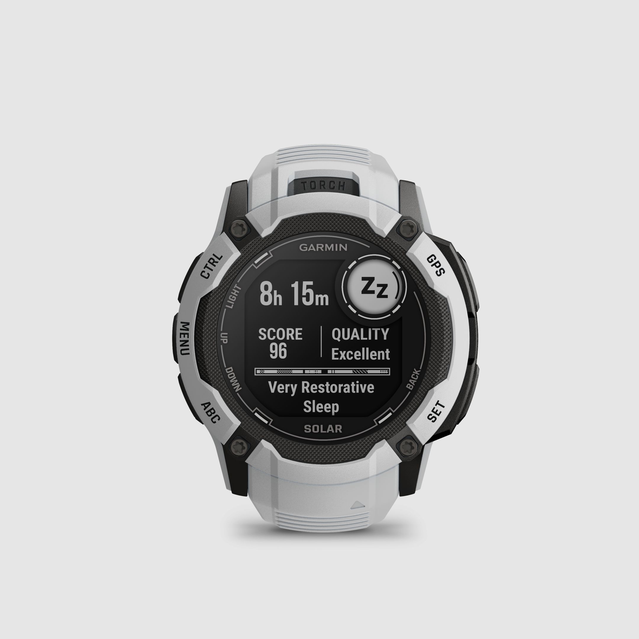 Garmin Instinct® 2X Solar, Blanc Pierre