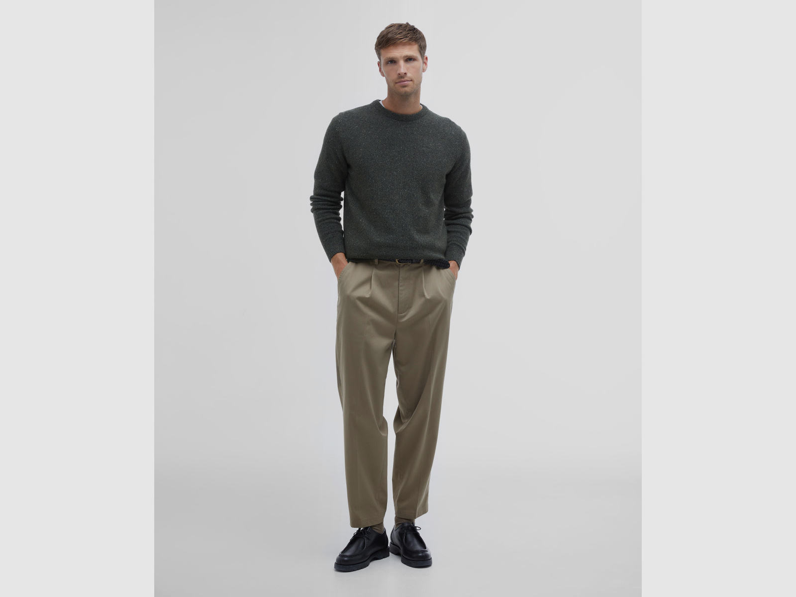 BARBOUR Essential Pullover Tisbury Dark Seaweed