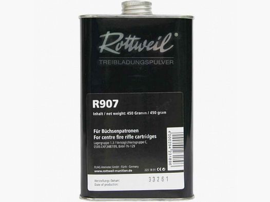 ROTTWEIL R 907 NC TREIBLADUNGSPULVER 0,45 KG