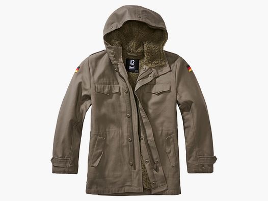 Brandit Giacca per Bambini Kids Bundeswehr Parka - Oliva / 122/128