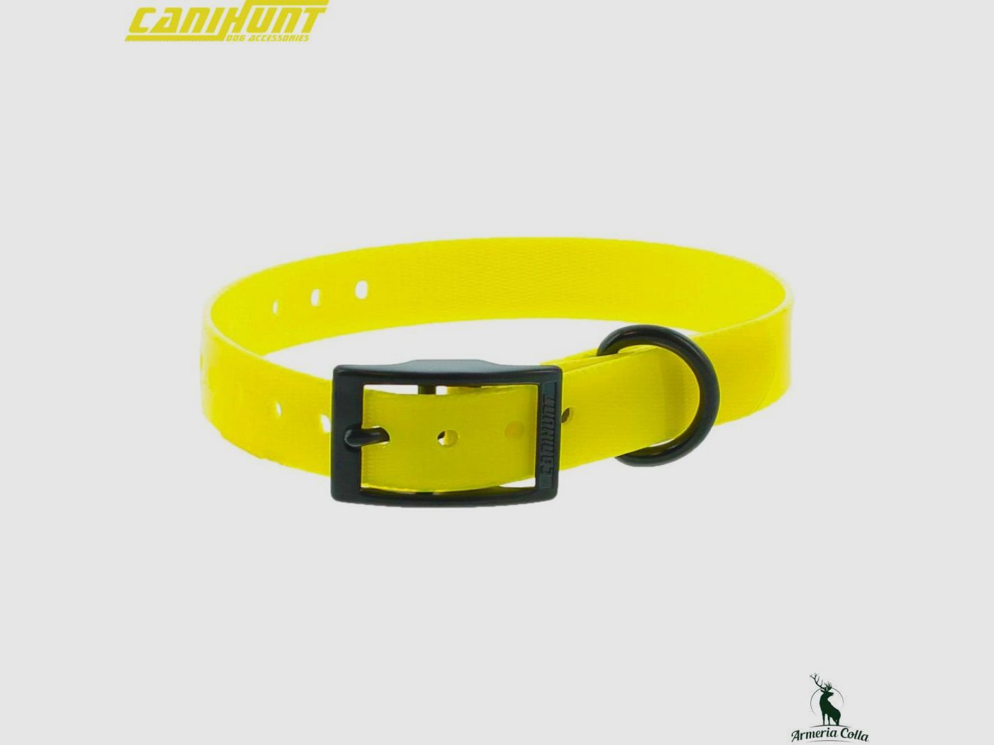 CaniHunt Halsband hohe Sichtbarkeit gelb 2.5×0.25x60cm