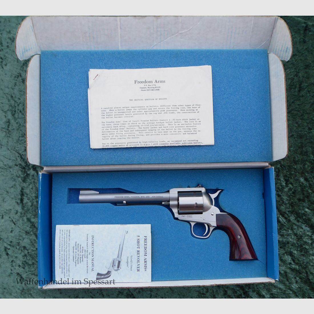 Revolver Freedom Arms Mod.83, Casull, Grado Premier en caja.