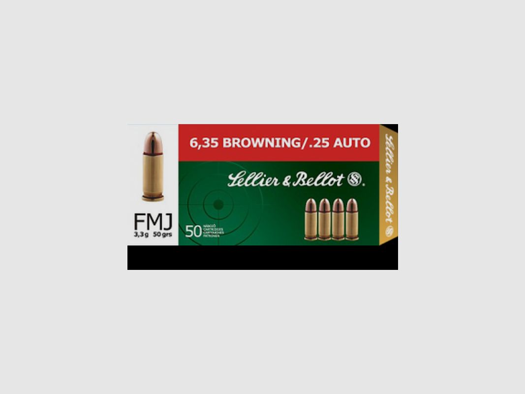 S&B CARICHE 6,35 FMJ 50 GR