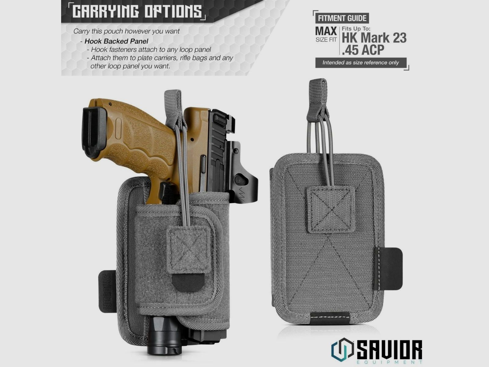 Savior - Uniwersalna Kabura / Holder na Pistolet - Szara - SP-TNS-PHOL-GS, zdjęcie 2 z 6
