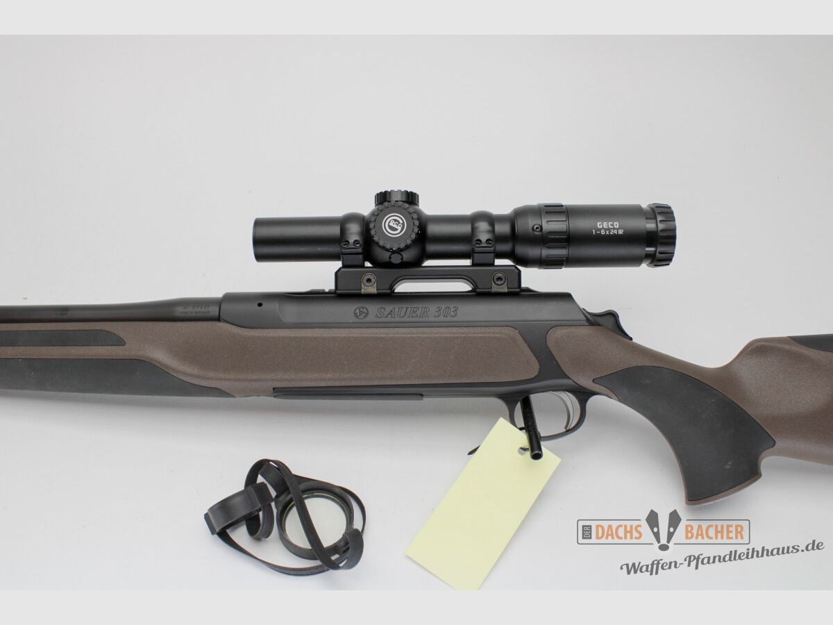 SL rifle Sauer 303 Classic caliber 9.3x62 with Geco 1-6x24