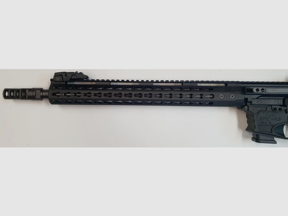 GWMH AG Selbstladebüchse GWMH SPC-HUNTER A5 17" (SWISS PISTOL CARBINE) BLACK Kal.9x19 AR15 Glock Magazin