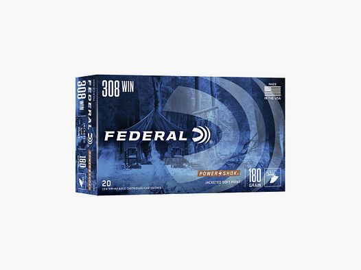 Federal Power-Shok Jacketed Soft Point Cal. 308 Win 180gr
