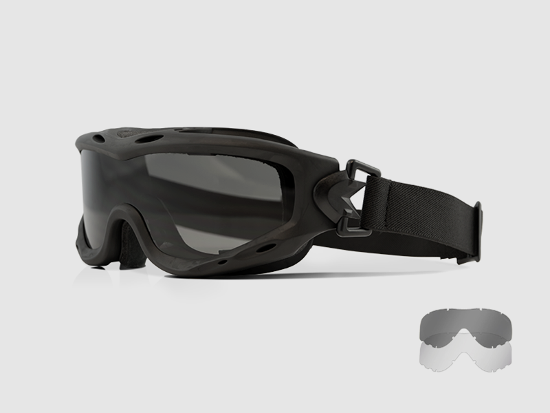 Wiley X Schutzbrille SPEAR Black – Smoke Grey + Clear 2in1, Bild 1 von 4