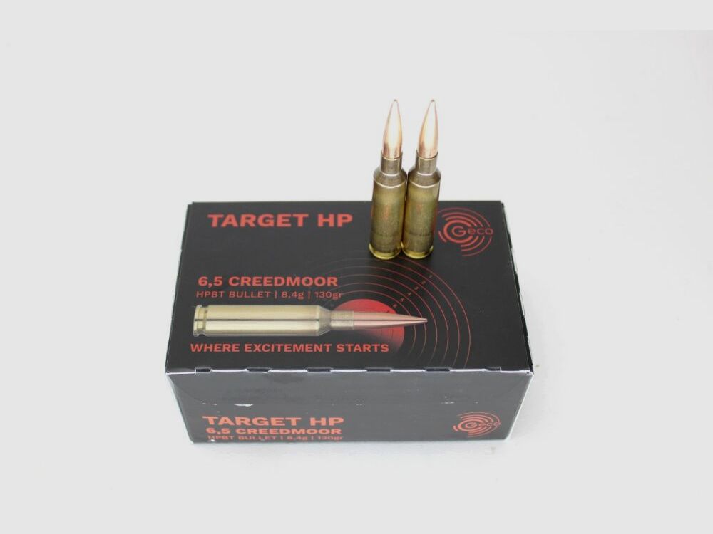 Geco 6,5 Creedmoore Target HP 130gr. 8,4g. 50er Pack - 6,5 Creedmore