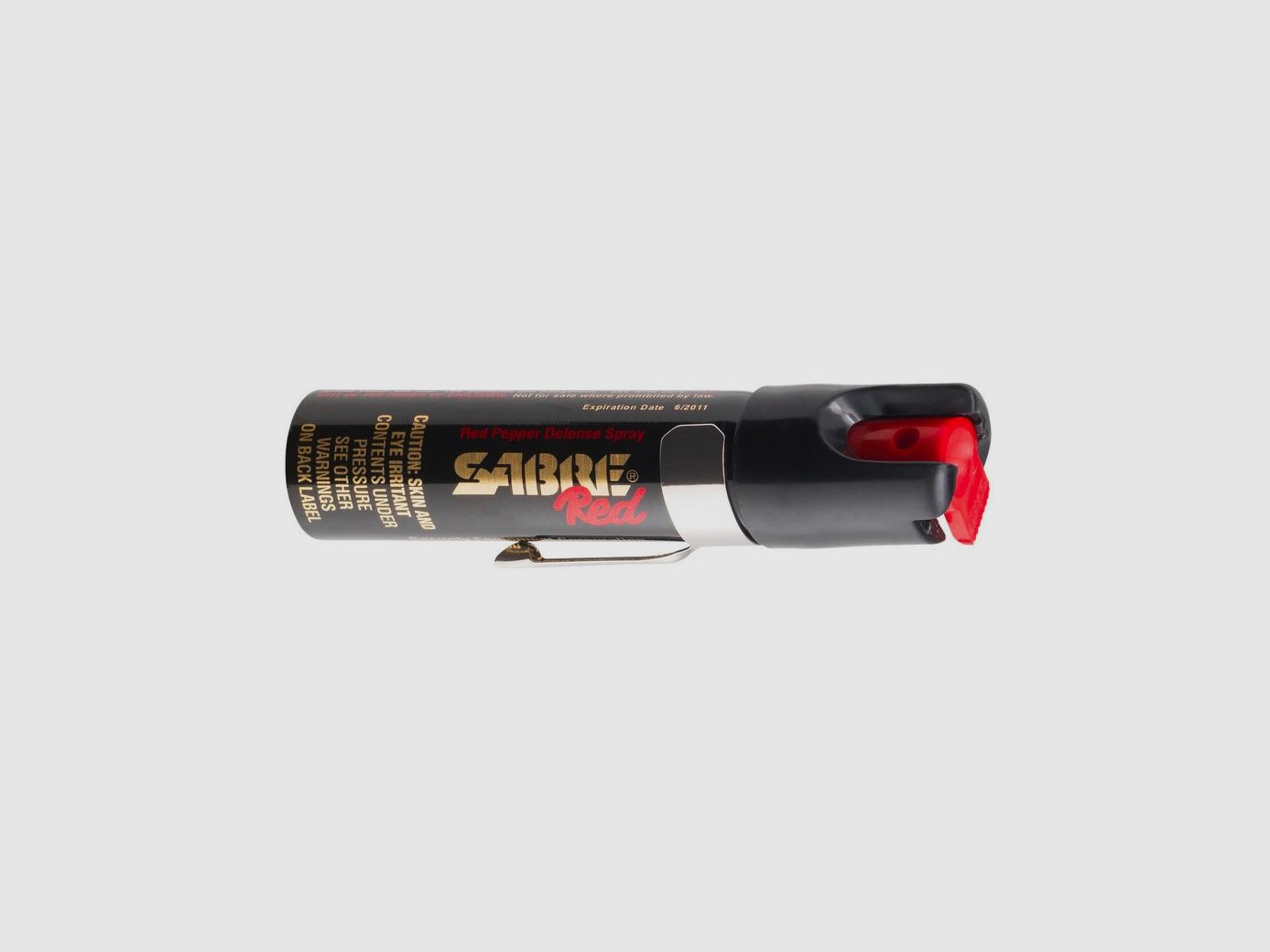 BOMBE SABRE RED AEROSOL GAZ 23,7 ML + TASCHENCLIP, Bild 2 von 2