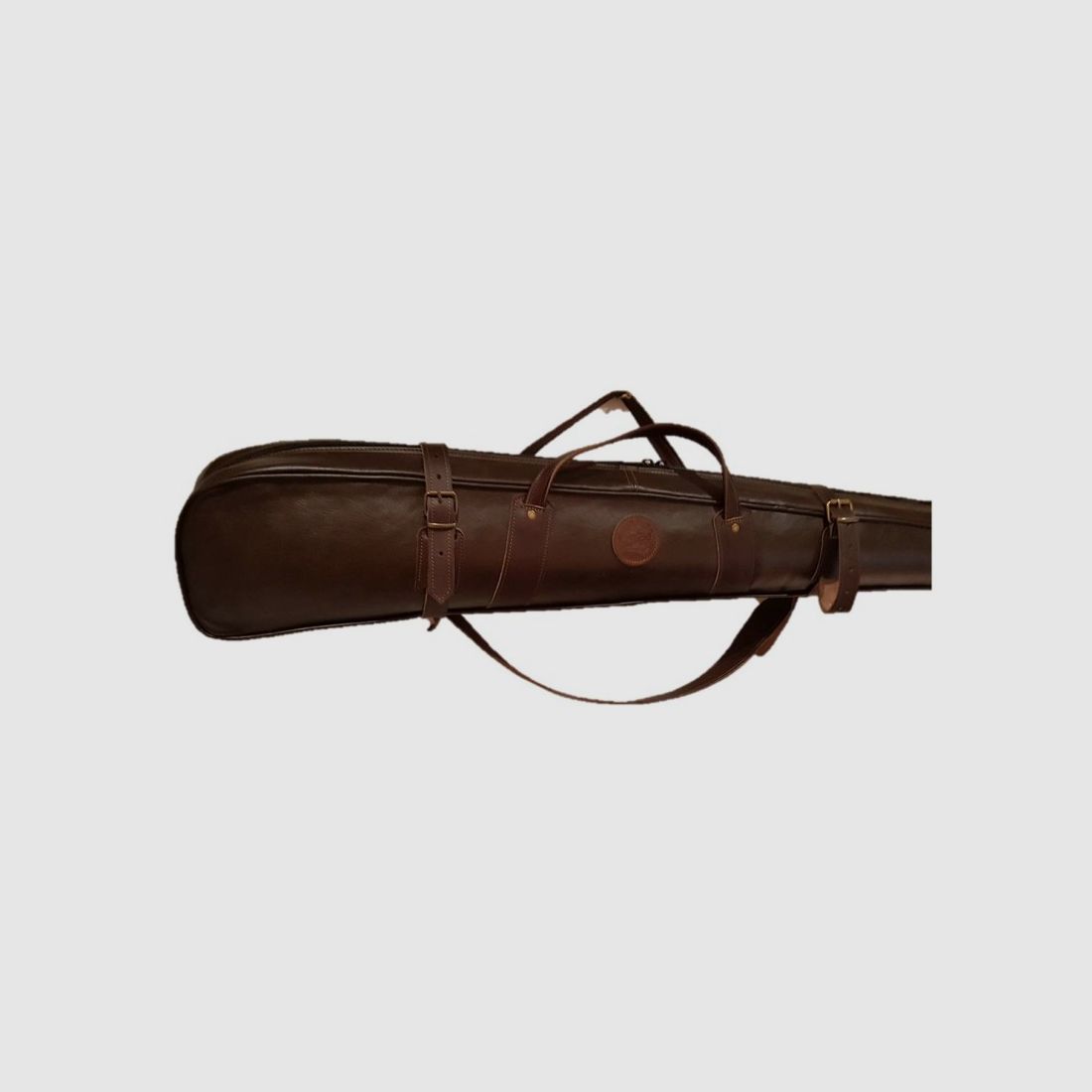 Padded leather case for two rifles with riflescope, image 2 of 6