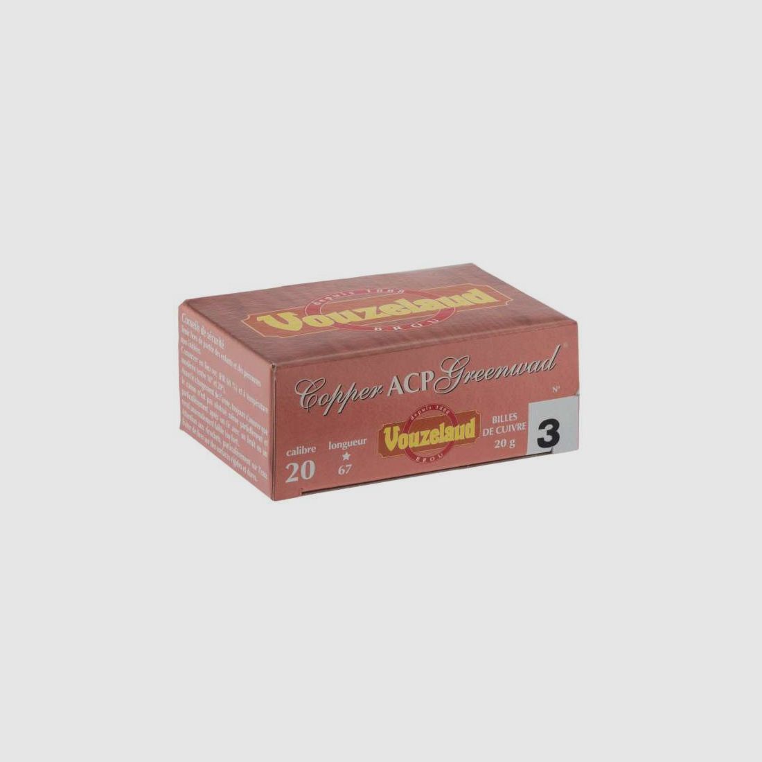 10 Patronen COPPER ACP GREENWAD Kal.20/67 20G BJ Vouzelaud, Bild 2 von 3