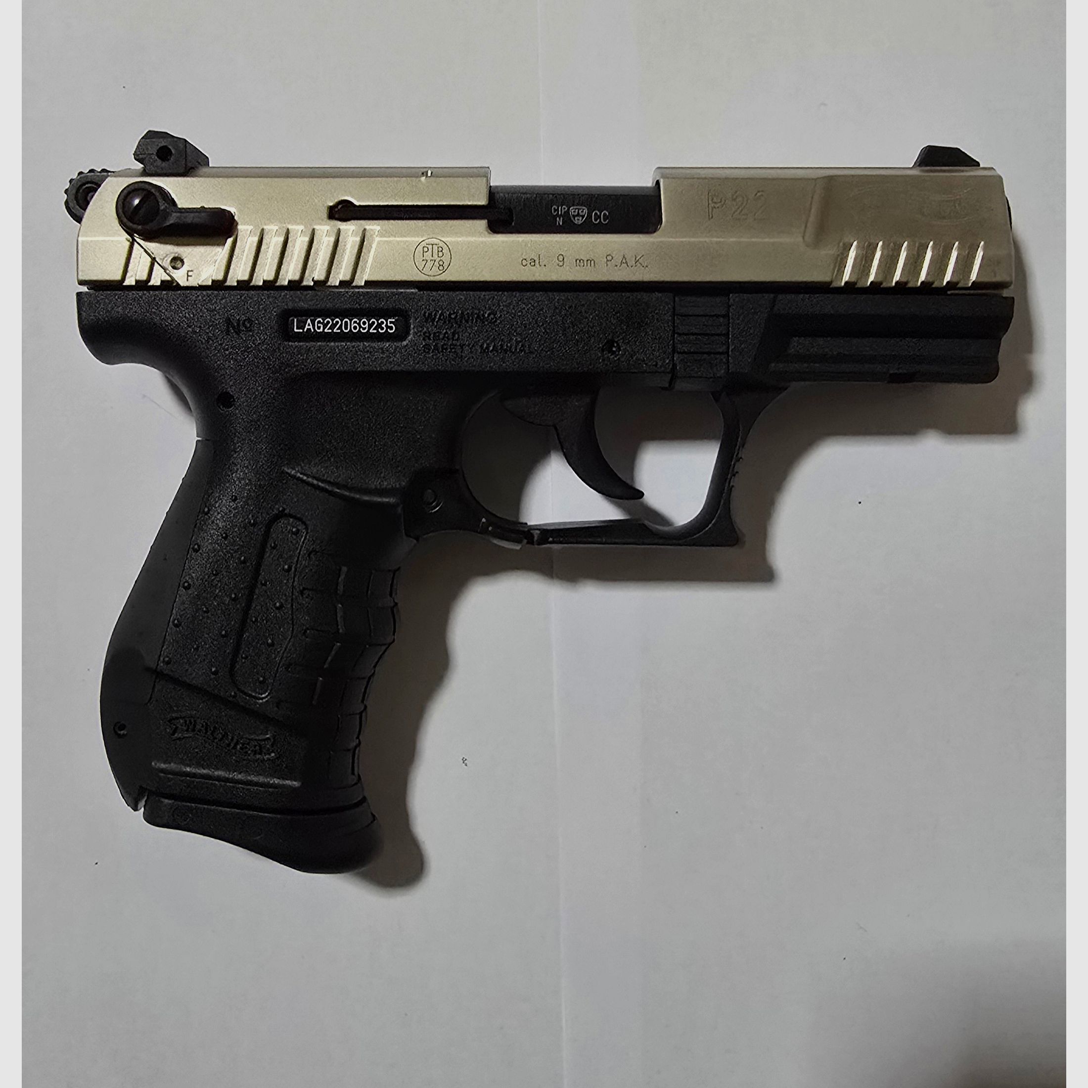 Walther P22 Nickel Classic blank firing 9mm PAK