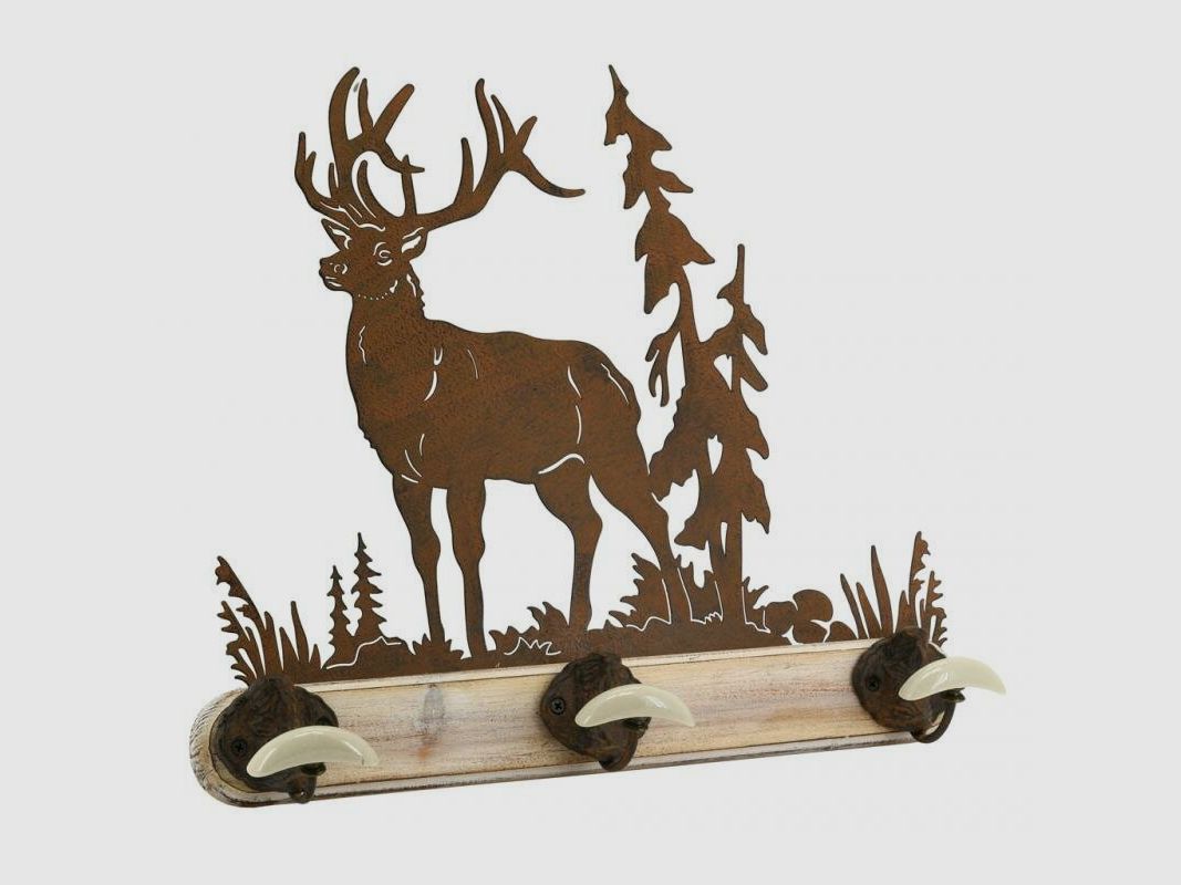 Lovergreen Dekoration Motiv Garderobe Hirsch im Wald