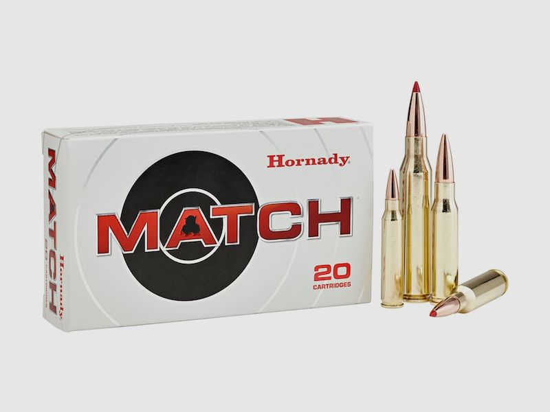 Hornady Match .338 Lapua Mag. 285GR ELD Match 7 x 20 cartouches dans une boîte à munitions – M2A2