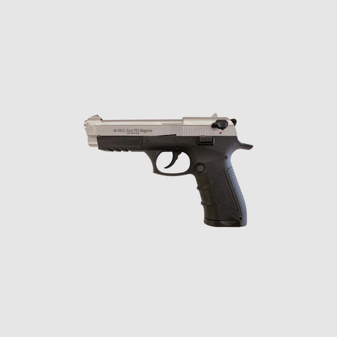 Ekol P92 Magnum NICKEL schreckschusspistool kaliber 9mm P.A.K.