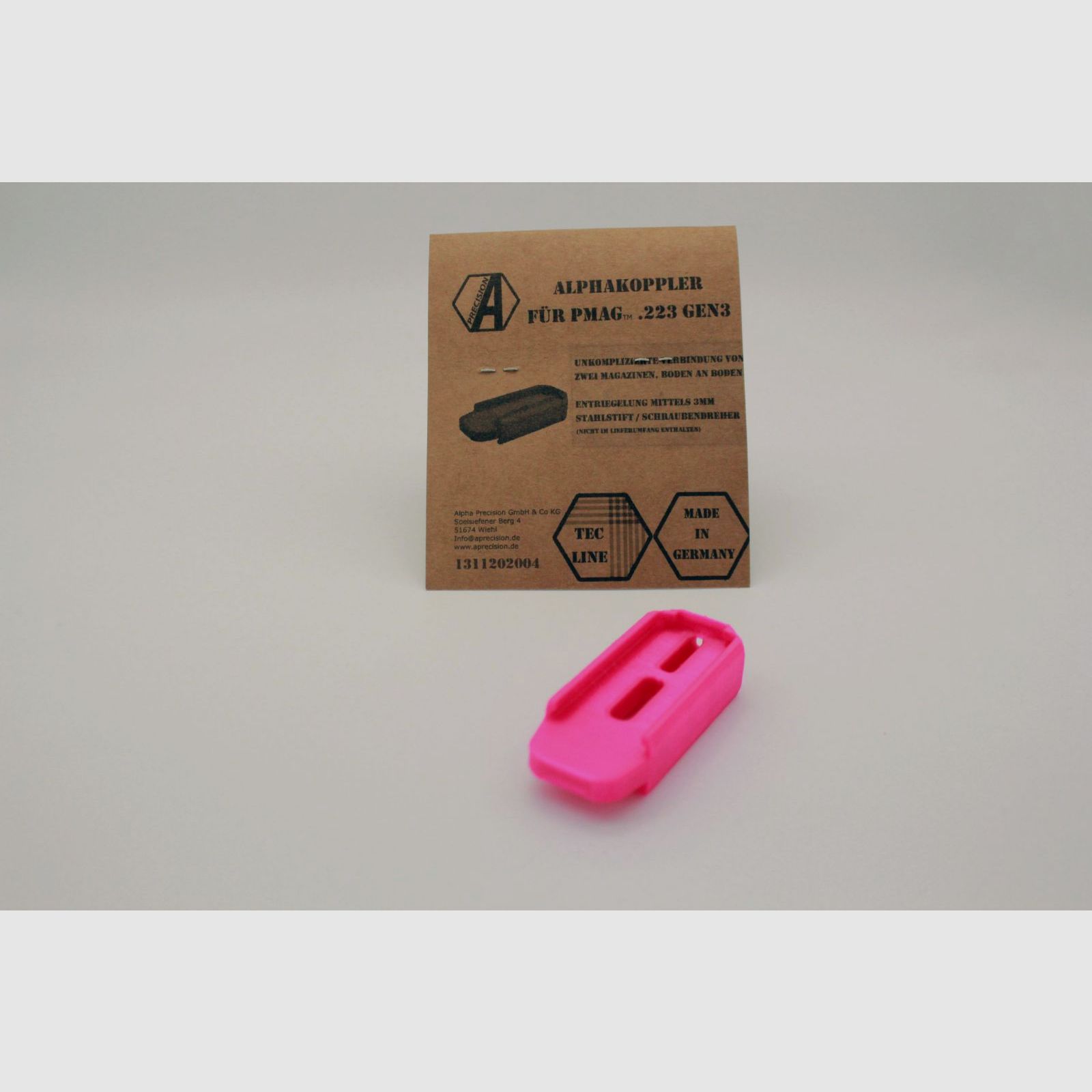 Alpha Precision - Accoppiatore di caricatori V2 per PMAG .223 Gen3 LADIES Edition