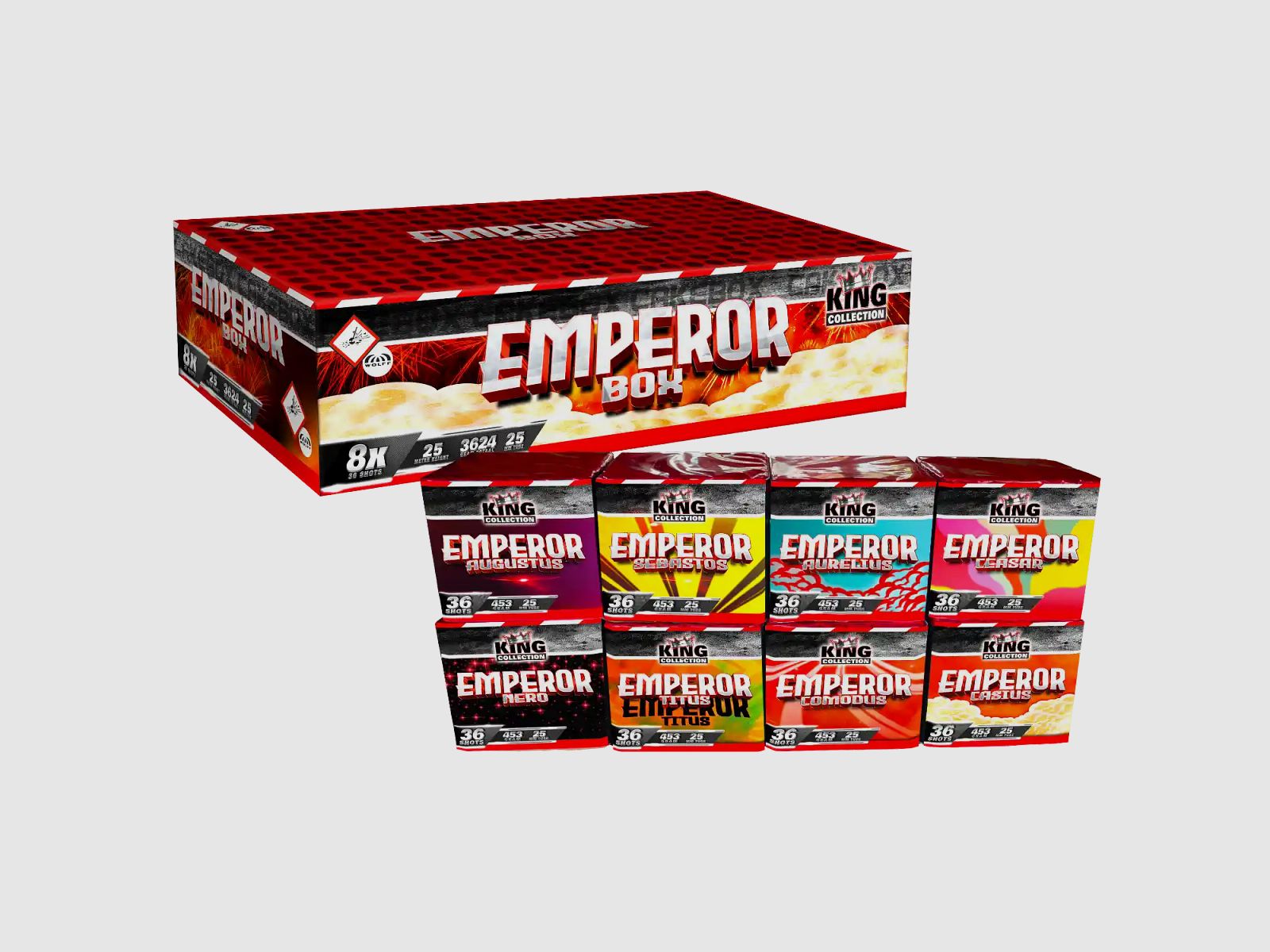 Emperor BOX 288 (8x36) Batteriesortiment