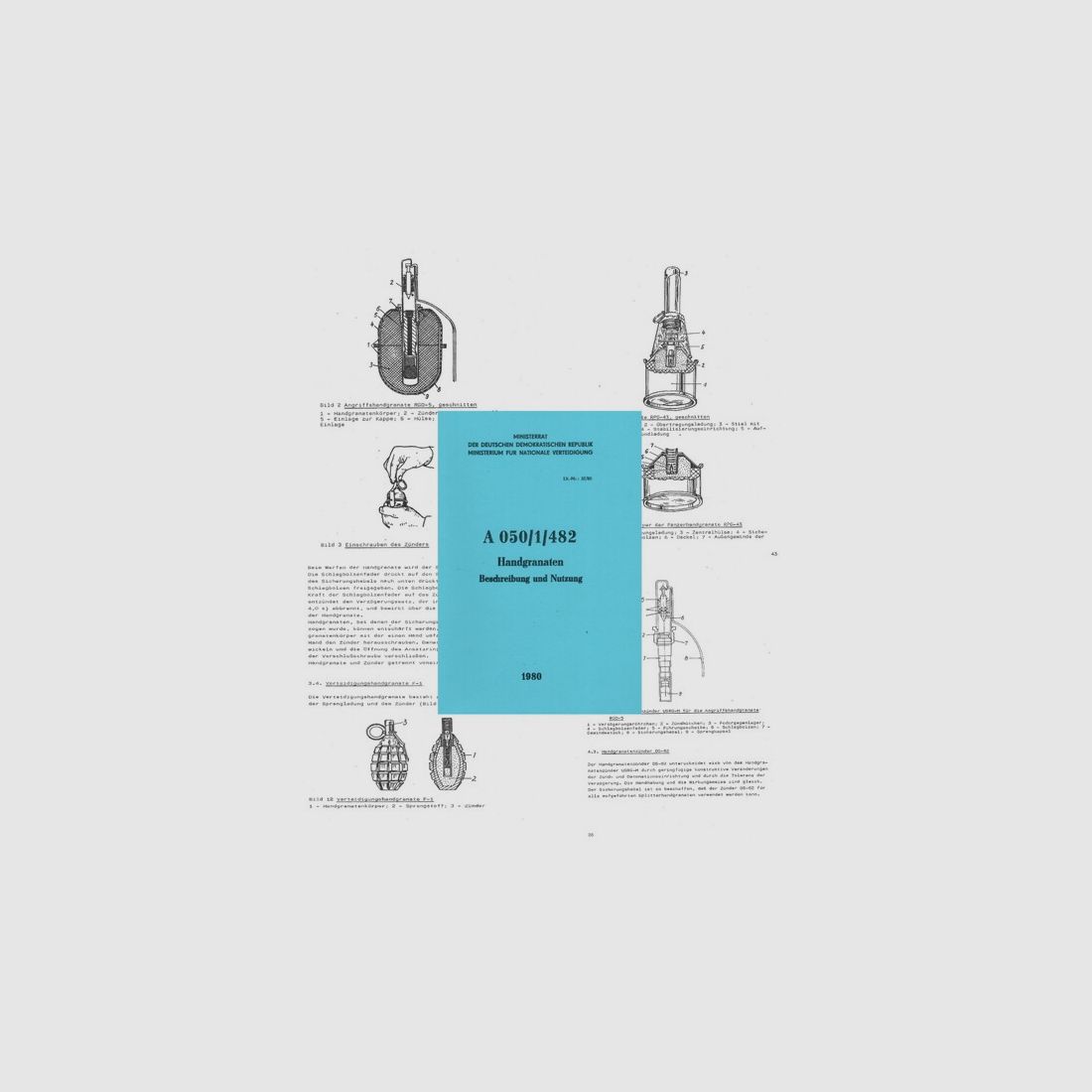 Nachdruck NVA-Dienstvorschrift Handgranaten von 1980