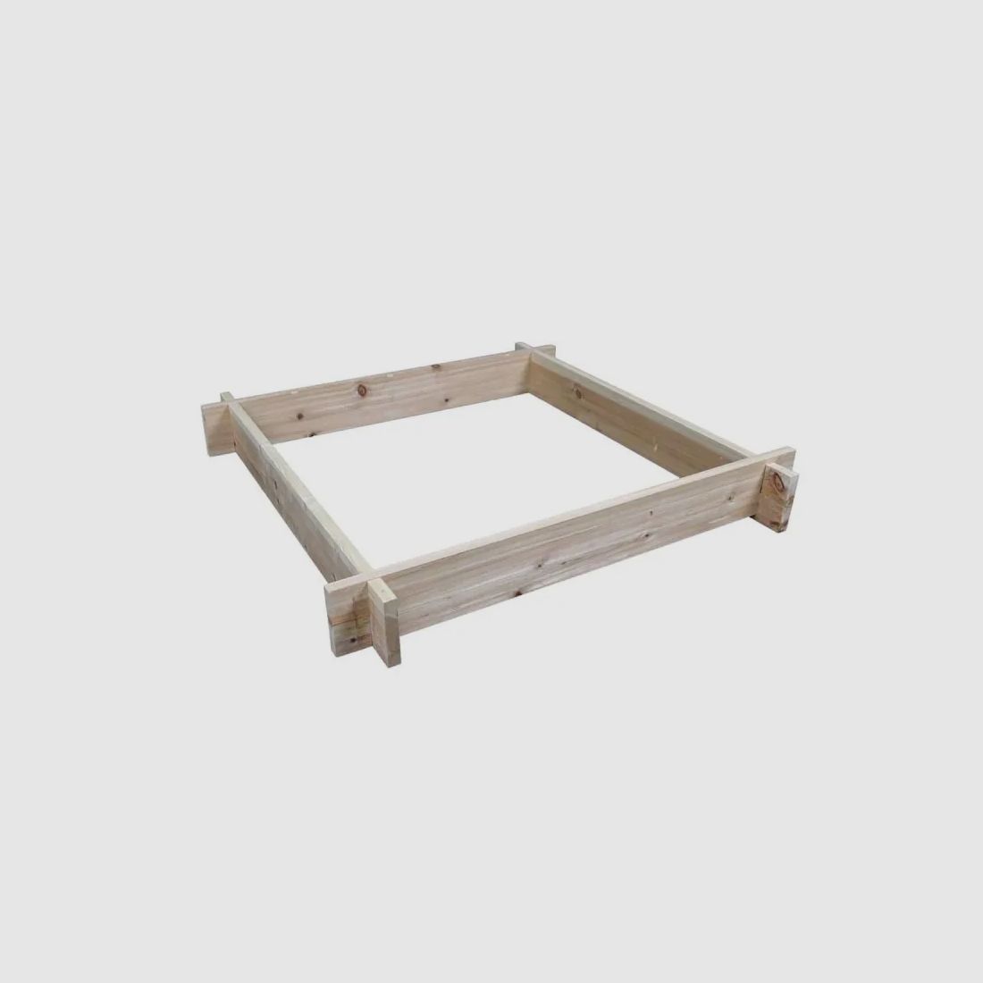 Raised garden bed made of fir wood 80x80x10 cm with geotextile - Easy assembly, image 2 of 6