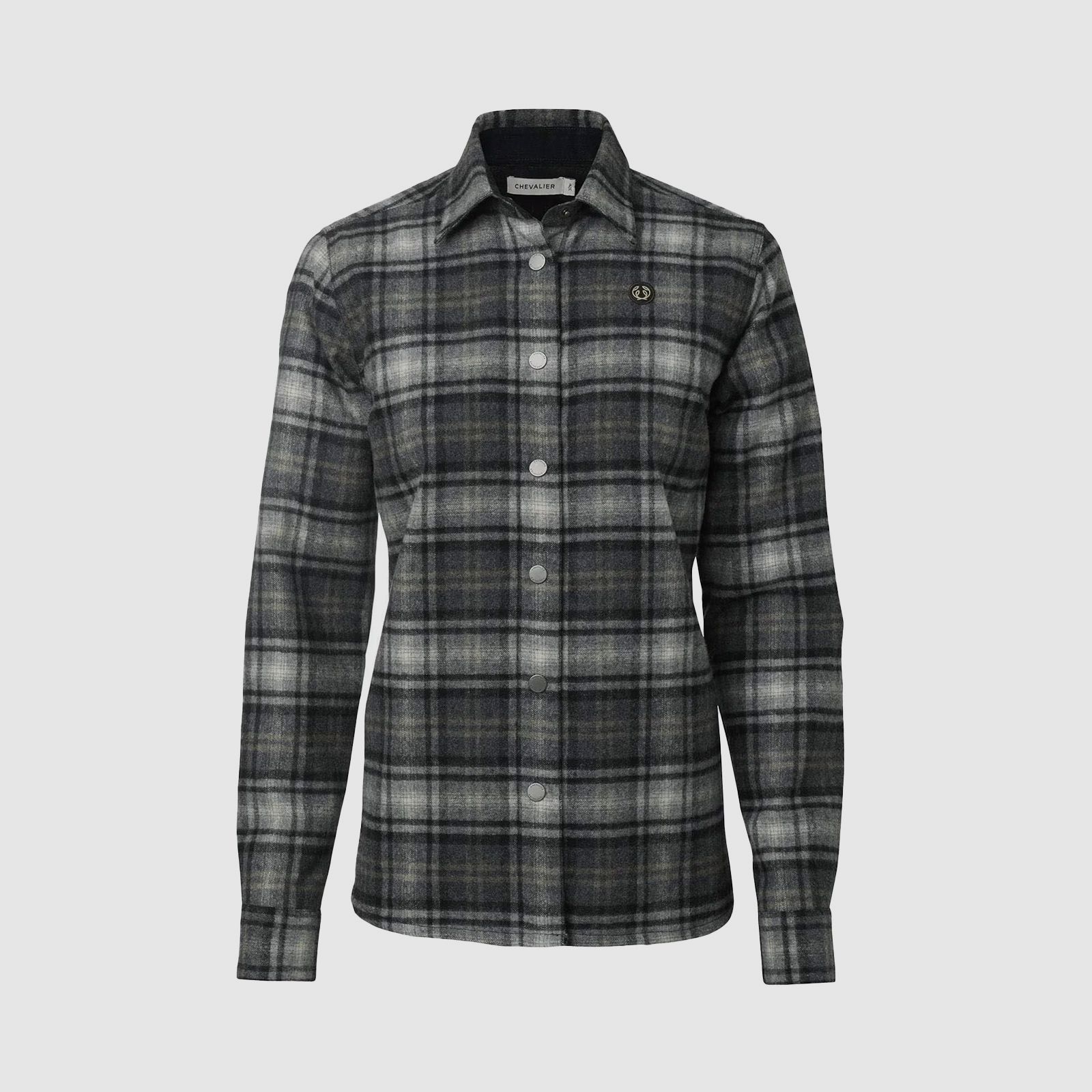 Chevalier Overshirt Champ Wool  Charcoal Checked