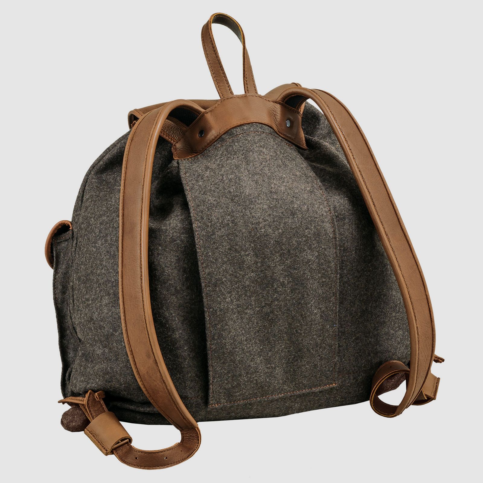 Rucksack Loden de Luxe mit Elch-Leder