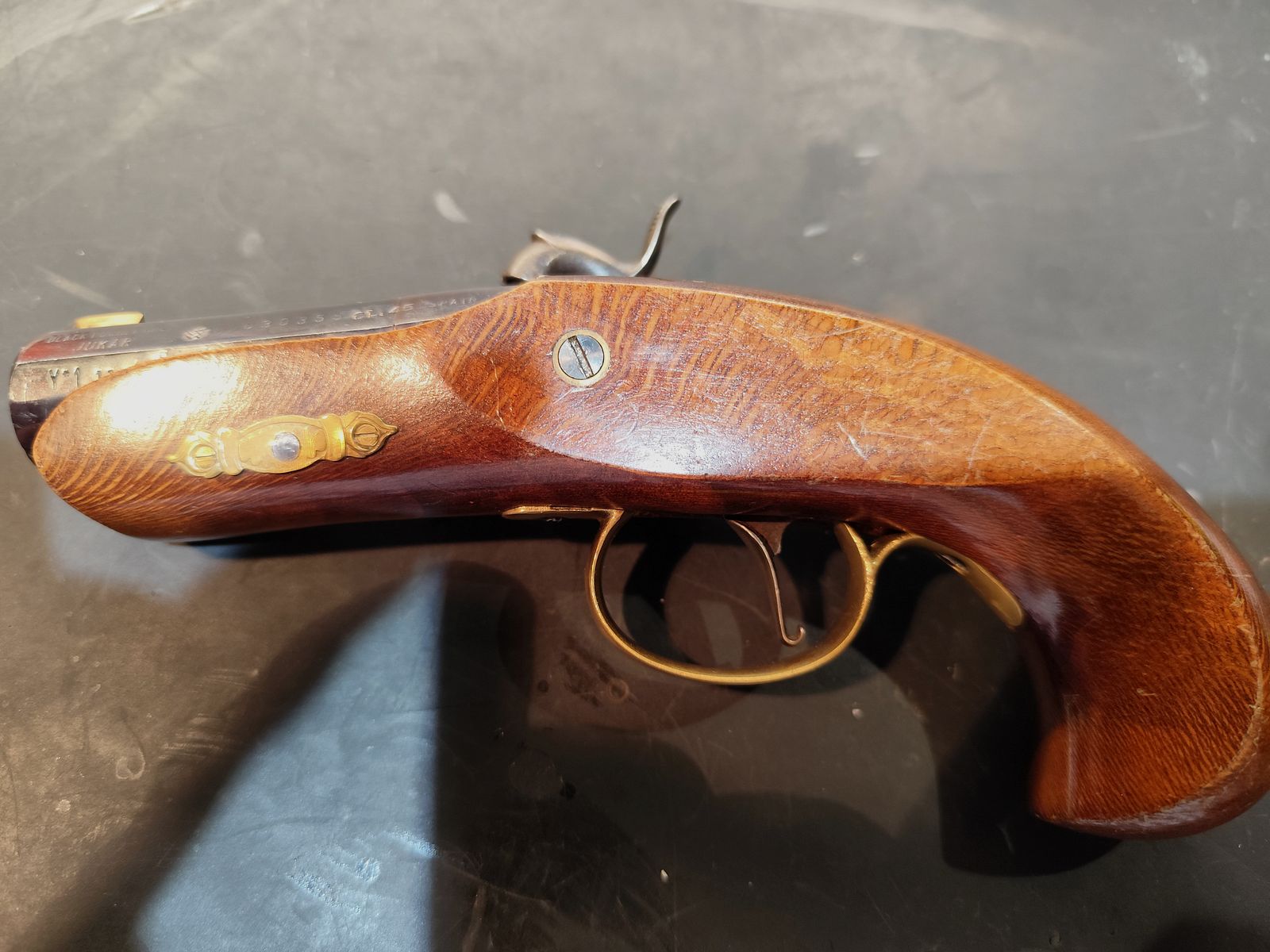 Front-loading pistol percussion Derringer .45 + .41 black powder