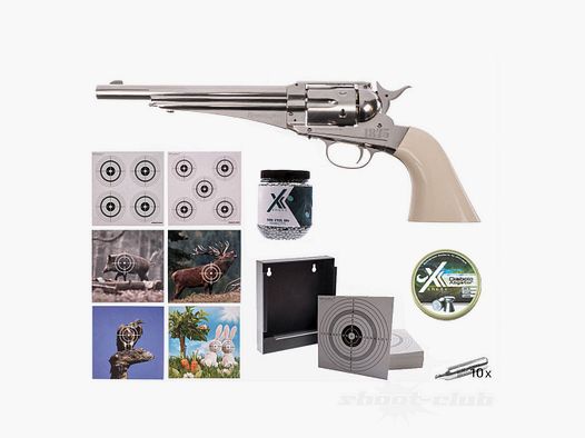 Crosman Remington 1875 Co2 Revolver 4,5mm Zielscheiben Set