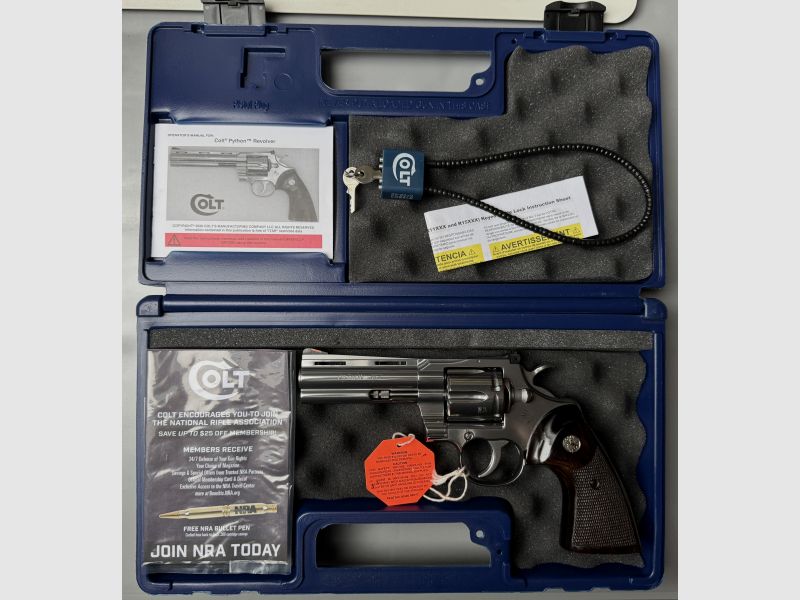 Colt Python Stainless Kal. .357 Magnum 6-schüssig, 4,25 Zoll neuwertig! top Zustand!