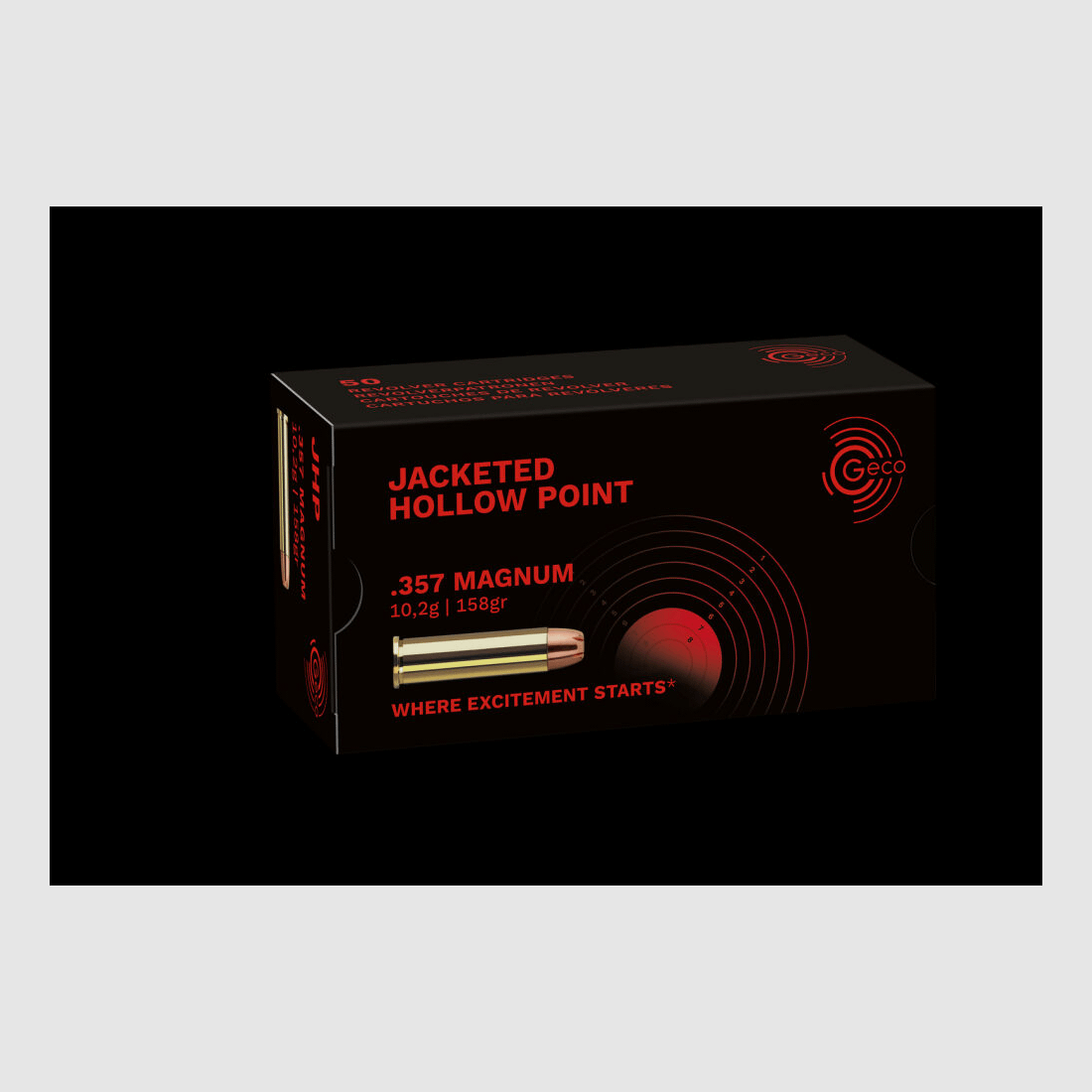 Geco 158grs JHP 50STK .357Mag