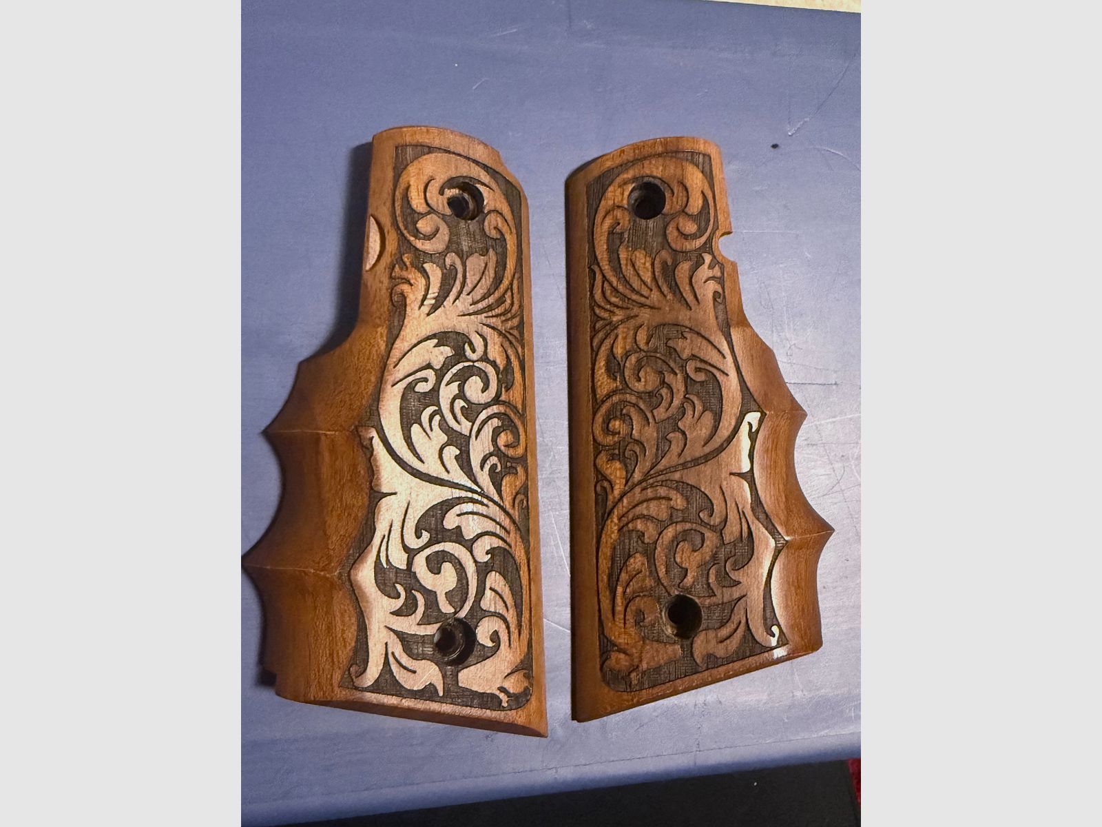 Colt 1911 grip panels wooden grips blank firing