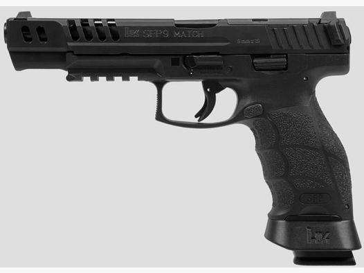 Pistola Heckler & Koch SFP9-OR Match, calibro 9 mm Luger, sgancio caricatore a pulsante