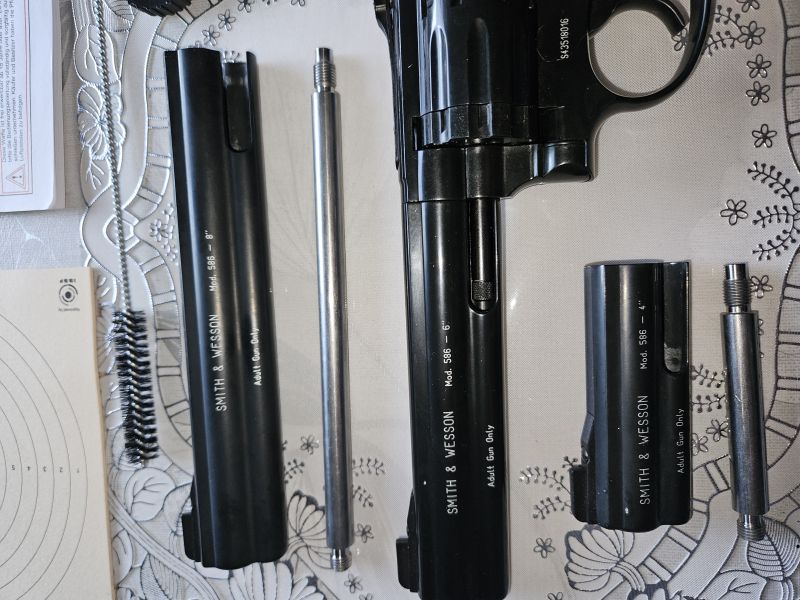 SMITH & WESSON Modell 586 CO2 Revolver Kaliber 4,5mm mit 4" / 6" und 8" Lauf in der OVP