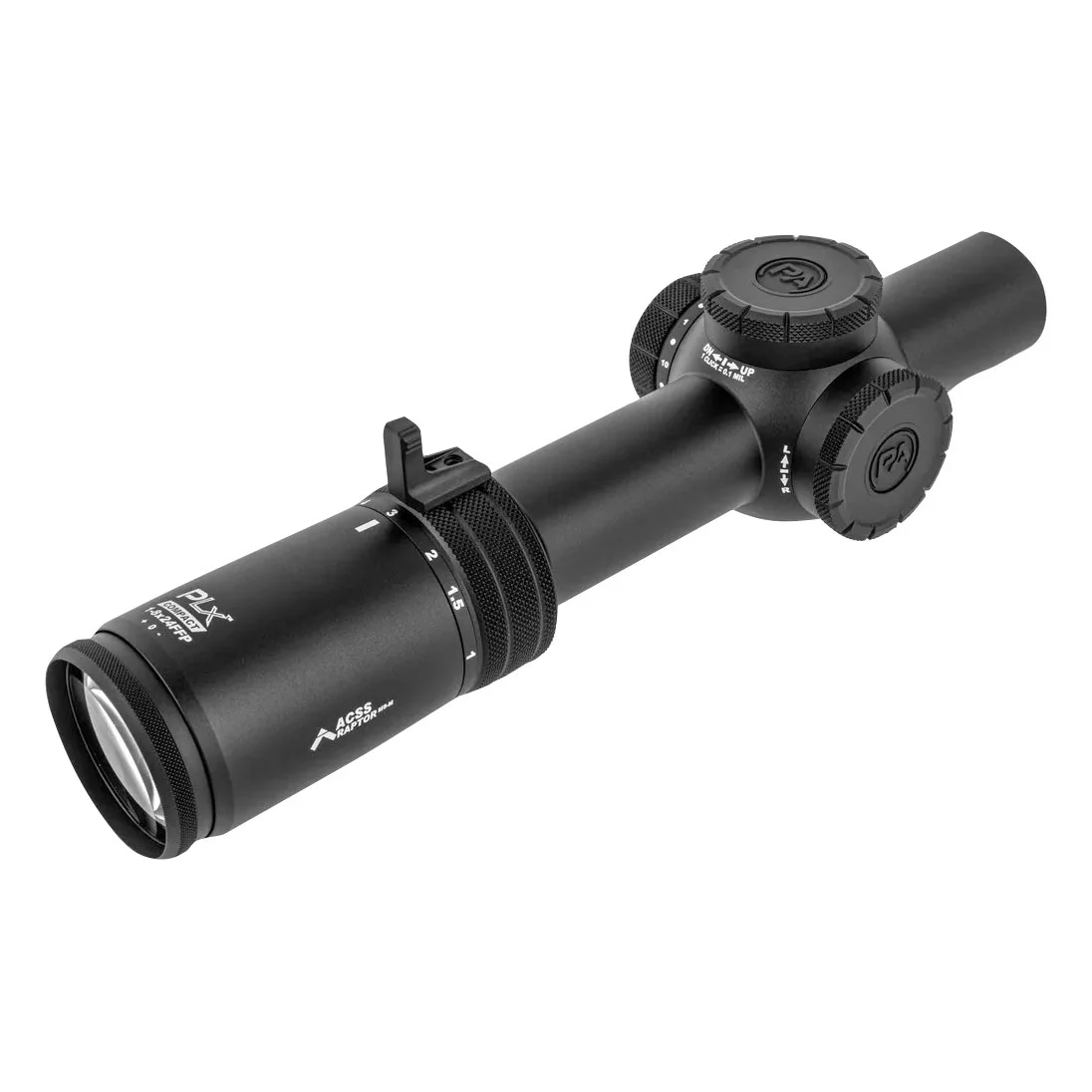 Lunette de visée Primary Arms Compact PLx-1-8x24 mm FFP iR ACSS Raptor M8 Meter 5,56/.308 (PA-PLXC-1-8X24F-RAPT), image 4 sur 12