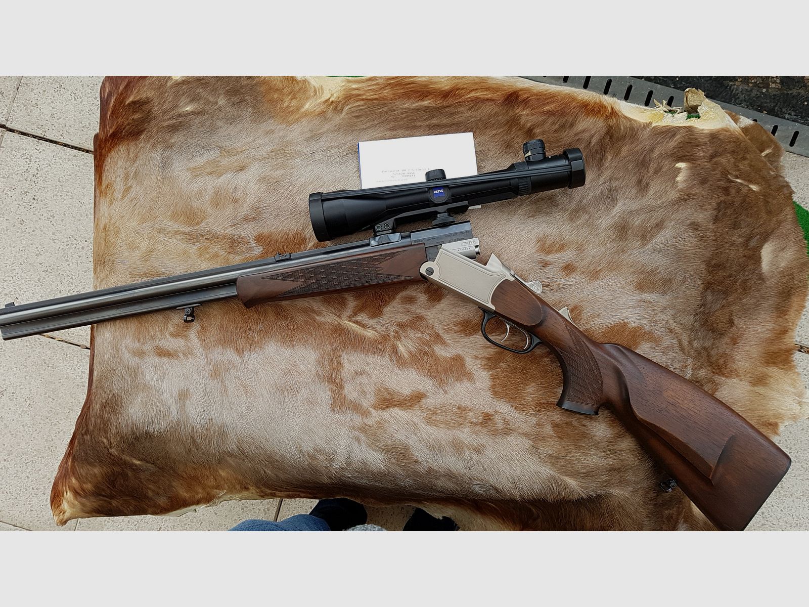 Blaser Bockbüchsflinte BBF 700/88 Kal. .30 R Blaser/12/70 mit Blaser Brückenschwenkmontage (VERKAUFSPREIS OHNE ZIELFERNROHR); ZF Zeiss Varipoint VM 2,5-10x50 T* Verkauf aber möglich