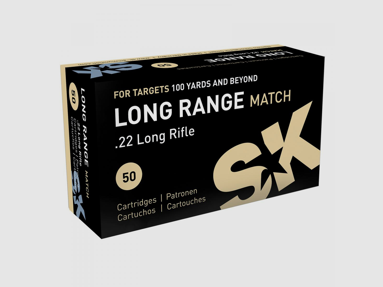 SK Long Range Match .22 LR 40GR LRN 50 cartucce