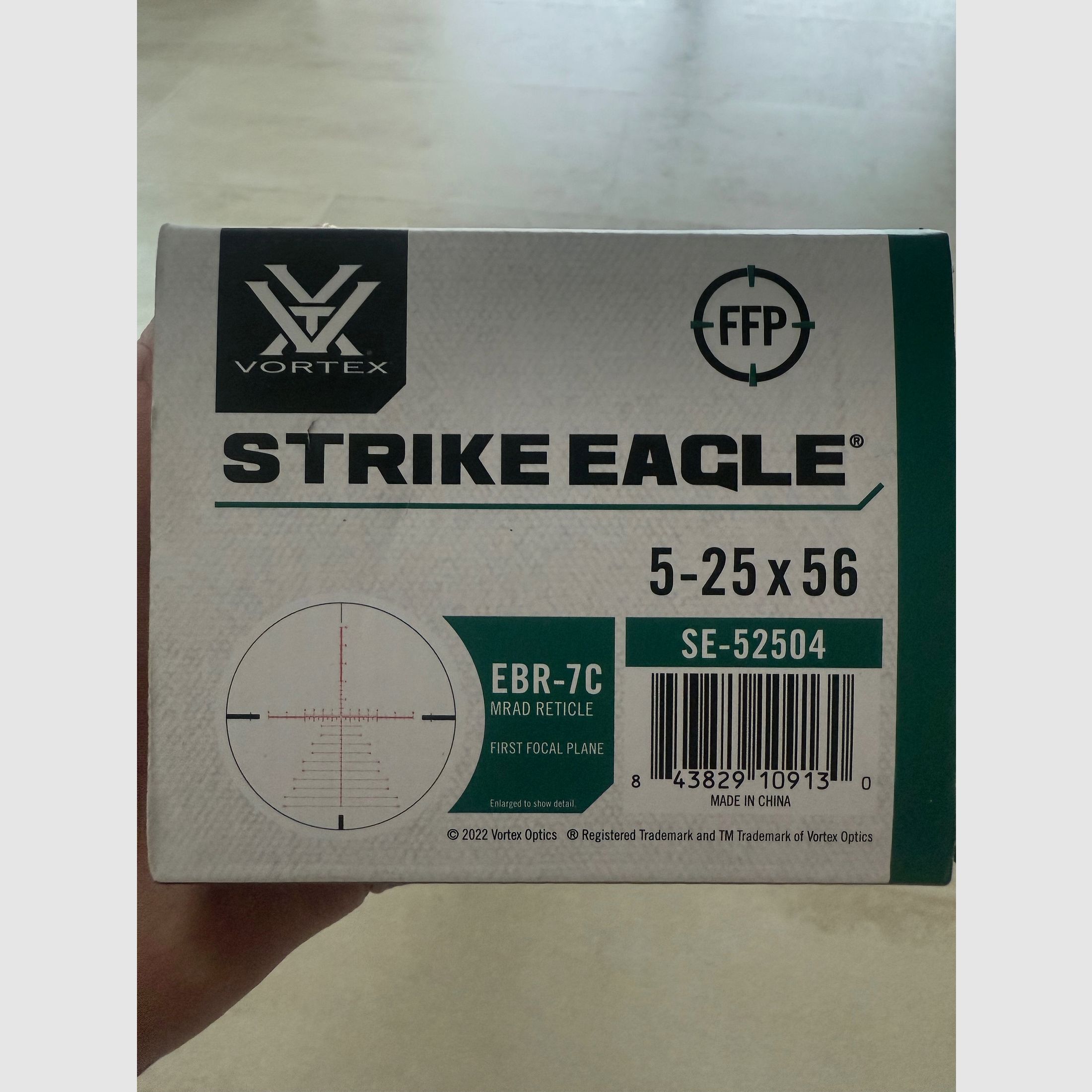 Vortex Strike Eagle 5-25x 56 FFP. EBR-7C