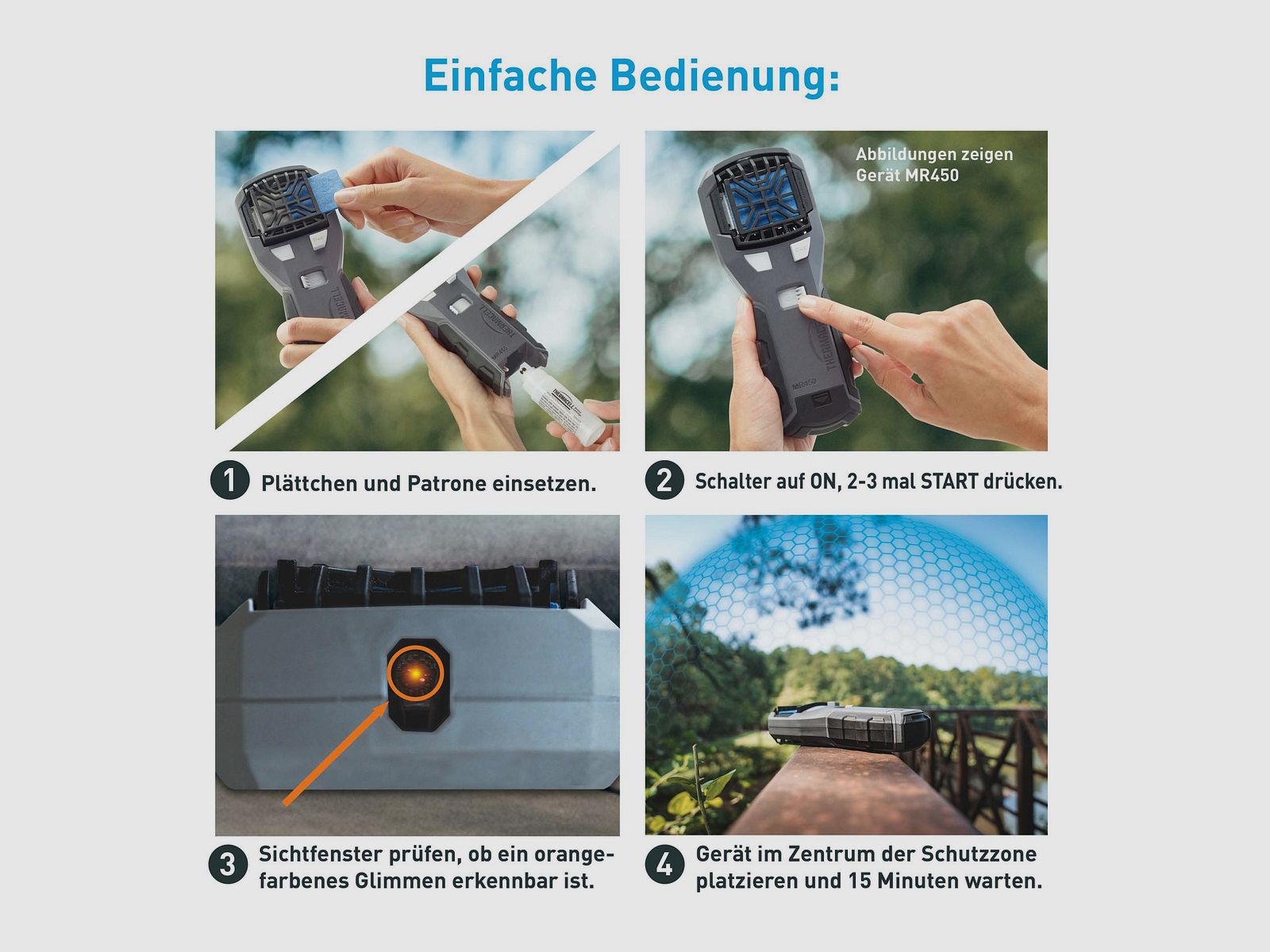 THERMACELL 920203 Mückenabwehr Handgerät MR-350 orange