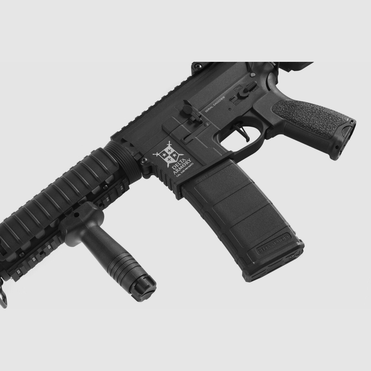 AR15 RIS BRAVO Delta Armory Black S-AEG Airsoft Rifle Free from 18 Years