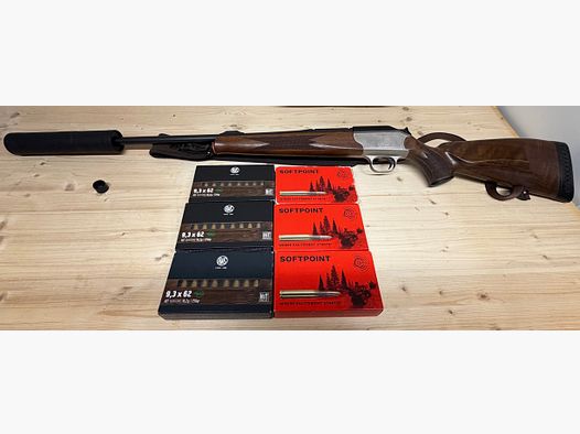 Blaser R 93 in calibro 9,3 x 62 con suppressor e Kickstop