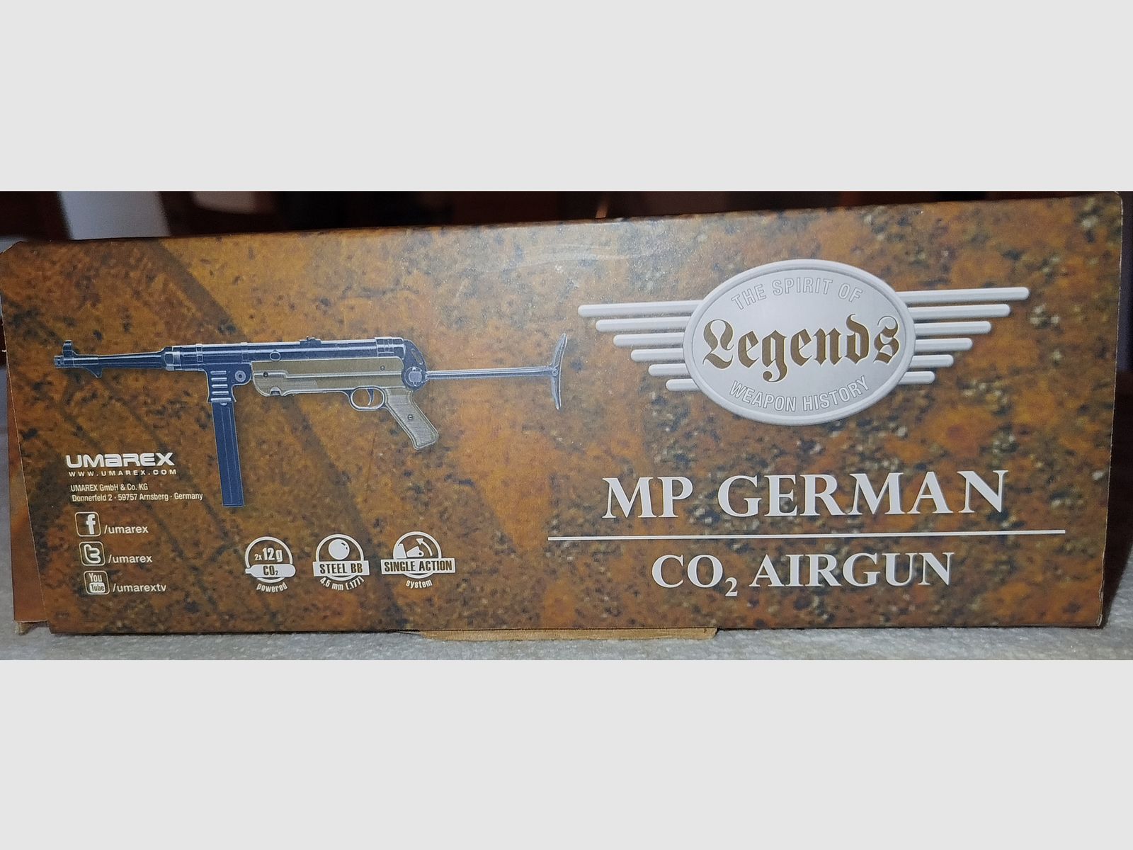 MP 40 Legends Niemiecka Edycja Dziedzictwa w 4,5 mm stalowych BB (P18)