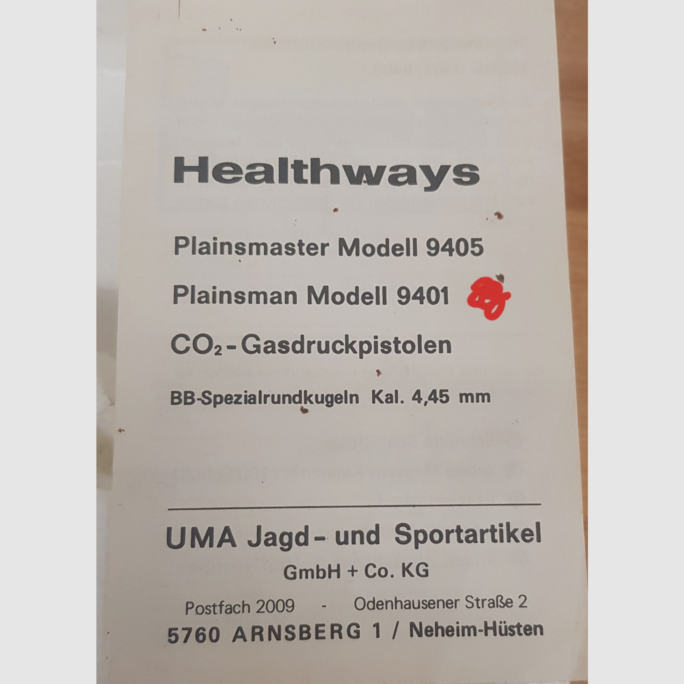 OVP Neuwertige  Co2 Pistole  Perfecta Crosman Marksman Plainsman 9401 im cal.  4,45 BB ähnlich dem Vorbild der 08